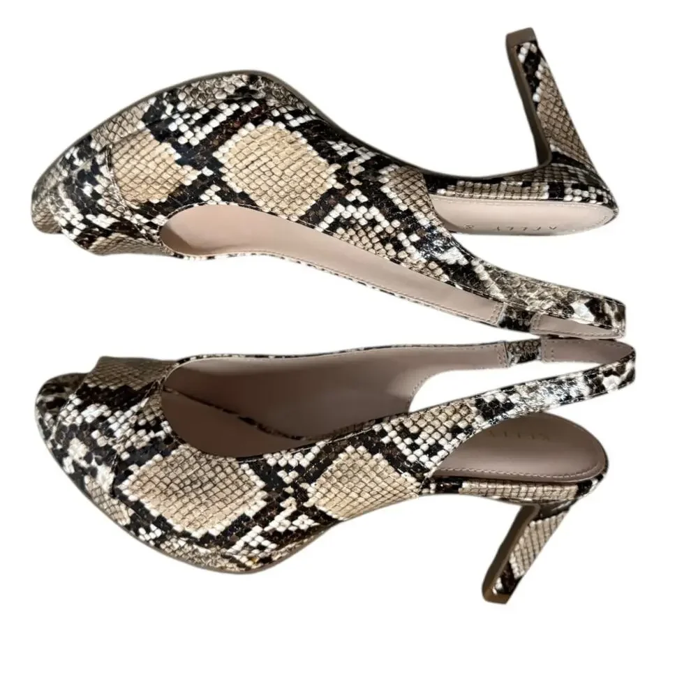 KELLY & KATIE Nerani Python Slingback Heel SZ 7M